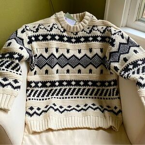 H&M JACQUARD-KNIT SWEATER — sz large